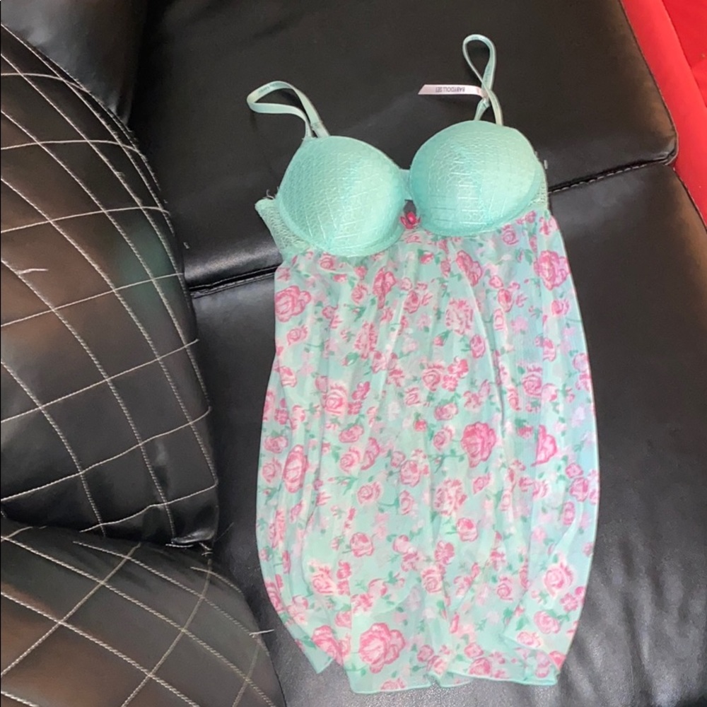 Baby doll lingerie and thong